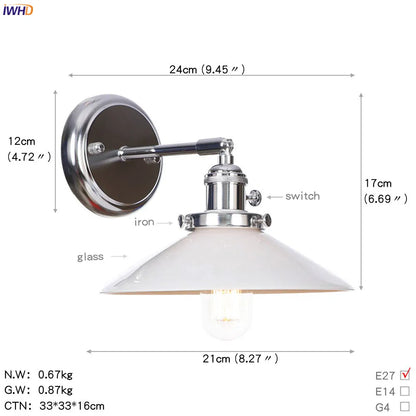 DecorBites™ Amber Glass Ball Wall Lights - Modern LED Wall Lamp for Home Bedroom Mirror Stair