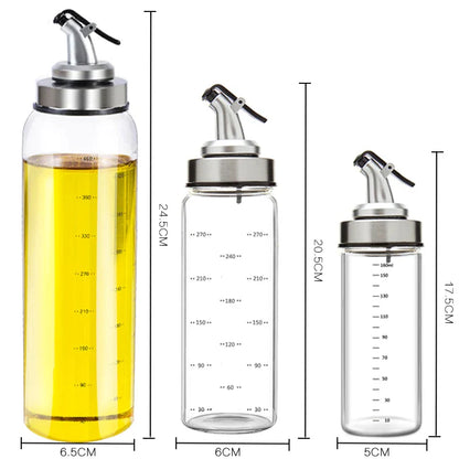 DecorBites™ Glass Seasoning Dispenser Bottle for Oil and Vinegar Storage - Kitchen Accessories