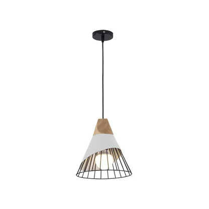 DecorBites™ Industrial Loft Wood Pendant Light, Nordic Iron Hanging Lamp for Kitchen, Bedroom, Dining Room