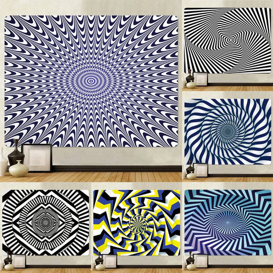 Decobites Psychedelic Eye Illusion Tapestry: Bohemian Home Decor & Yoga Mat