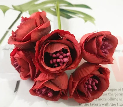 DecorBites™ Flores artificiales de seda de peonía, rosa de té y camelia para bodas en el hogar y el jardín