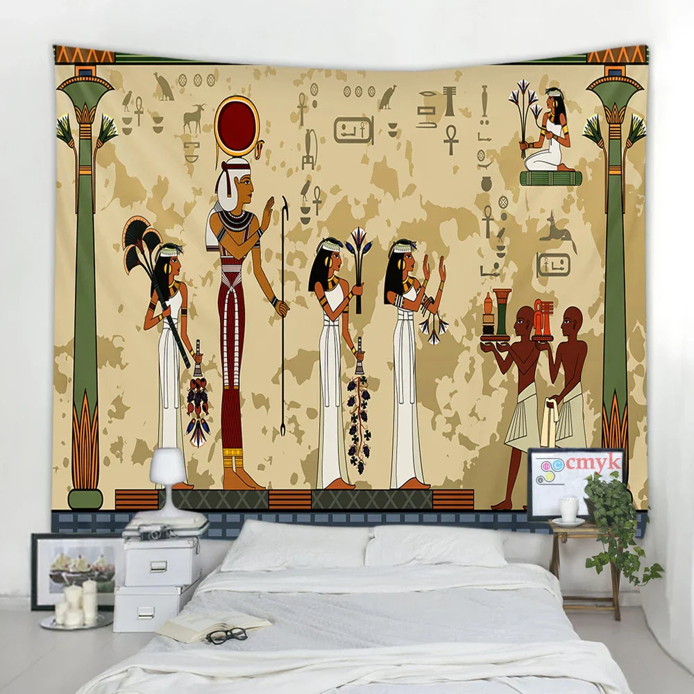 Decobites Egyptian Egypt Tapestry Wall Hanging Home Decor Throw Bedspread Art Home Decor