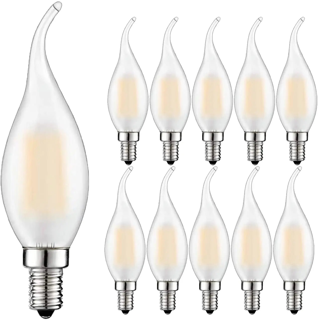 DecorBites™ Dimmable LED Candle Light Bulb, Warm White 2700K, E14 220V, Chandelier Lighting