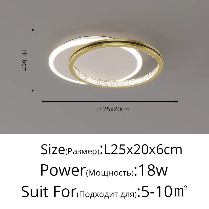 DecorBites™ Crystal LED Ceiling Lights for Home Entrance Indoor Lighting Fixtures