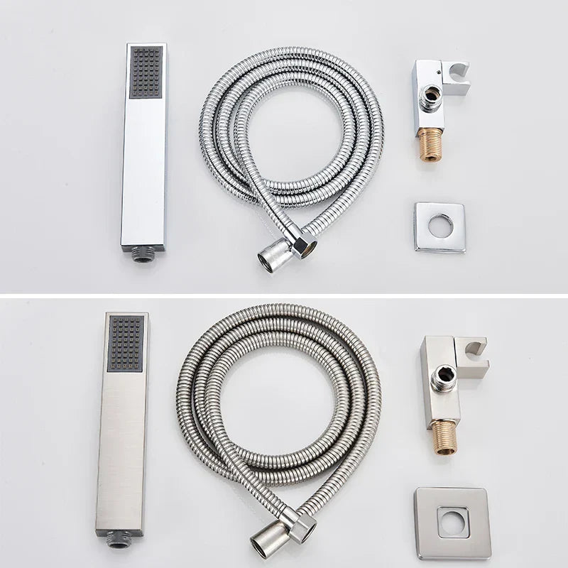 دش يدوي DecorBites™ مصنوع من بلاستيك ABS مع خرطوم وحامل | دش يدوي مثبت على الحائط