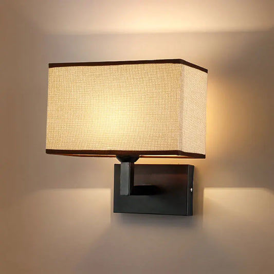 DecorBites™ Hotel Fabric Wall Lamp: Nordic Modern Style, Chinese-Inspired. Bedroom, Staircase, and Bedside Lighting Solution.