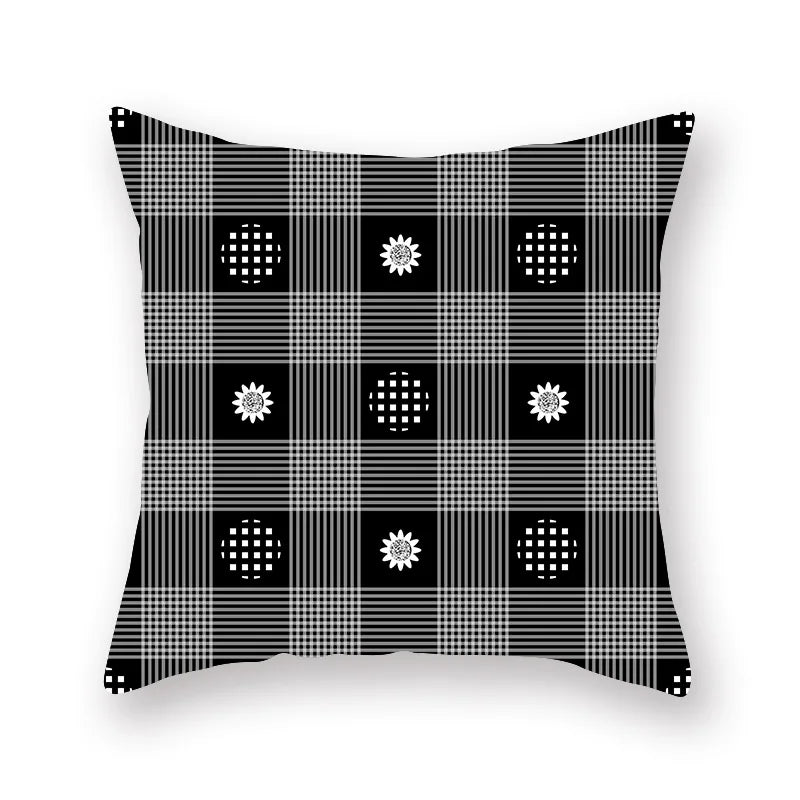 غطاء وسادة بطبعة خطوط نجمية هندسية من ديكوربايتس™ - للبيع بالجملة، 45×45 سم