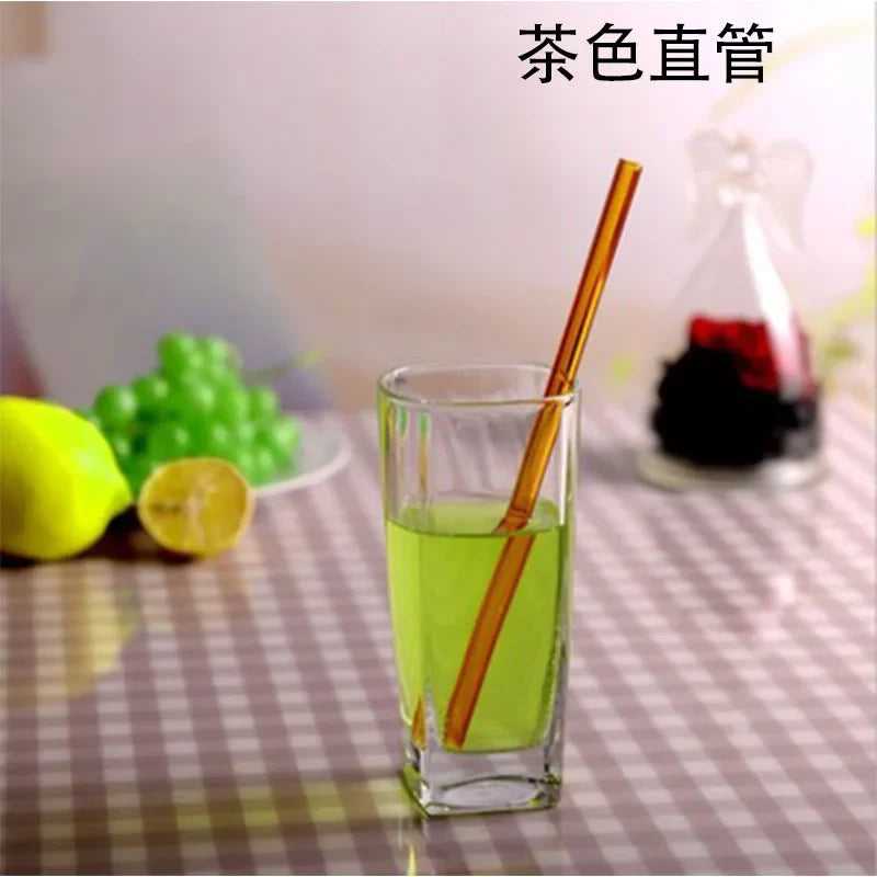 DecorBites™ Glass Drinking Straw: Eco-Friendly & Colourful Bar Accessory