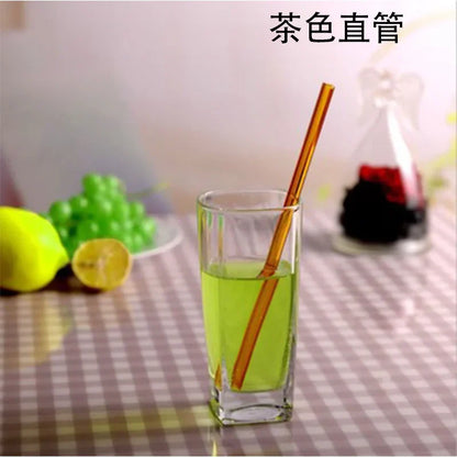 DecorBites™ Glass Drinking Straw: Eco-Friendly & Colourful Bar Accessory