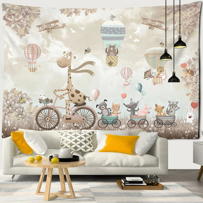 DecorBites™ Kawaii Bear Tapestry Wall Hanging for Children's Room Décor