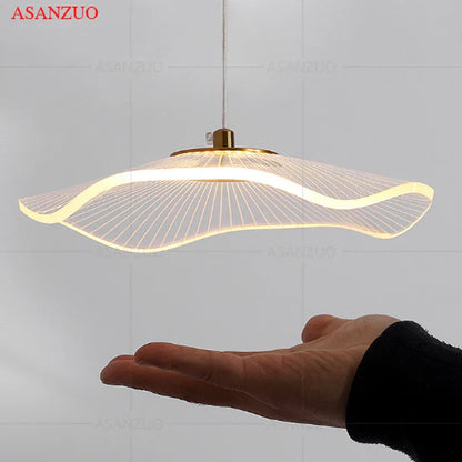DecorBites™ Lotus Leaf Single Pendant Lamp: Modern LED Nordic Art Decor for Various Rooms