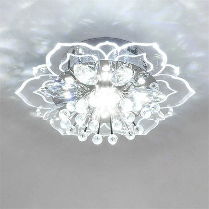 DecorBites™ Crystal Flowers Chandelier Ceiling Light Fixture for Living Room, Colorful Indoor Decoration