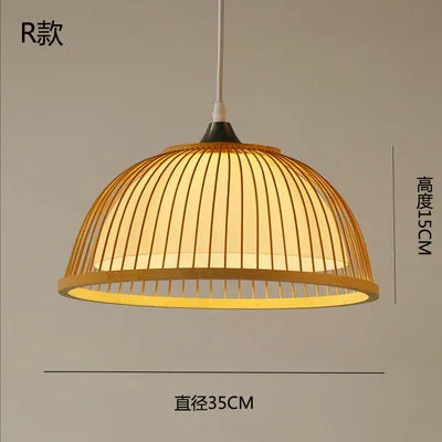 DecorBites™ Japanese Bamboo Chandelier Lights for Bedroom Living Room Tea Room Zen Lamps