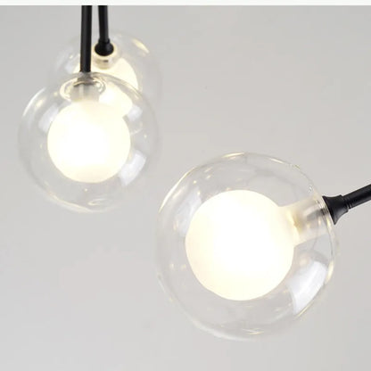 ثريا DecorBites™‎ LED على شكل كرة زجاجية على شكل يراعة شجرة بإضاءة صناعية سوداء