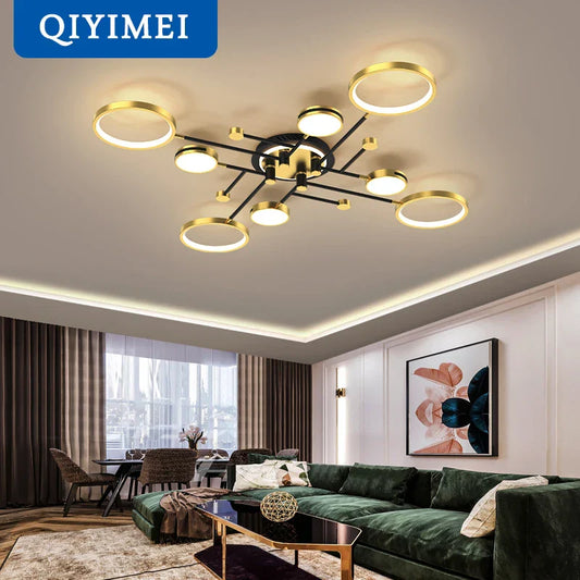 DecorBites™ LED Chandelier Lights: Dimmable, Remote Control, Modern Design for Home Lighting