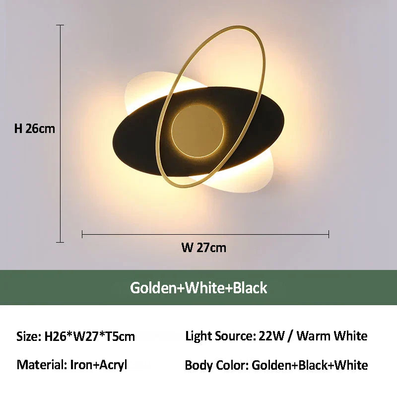 مصباح حائط أكريليك DecorBites™ لغرفة المعيشة وغرفة النوم وإضاءة ممر الفندق