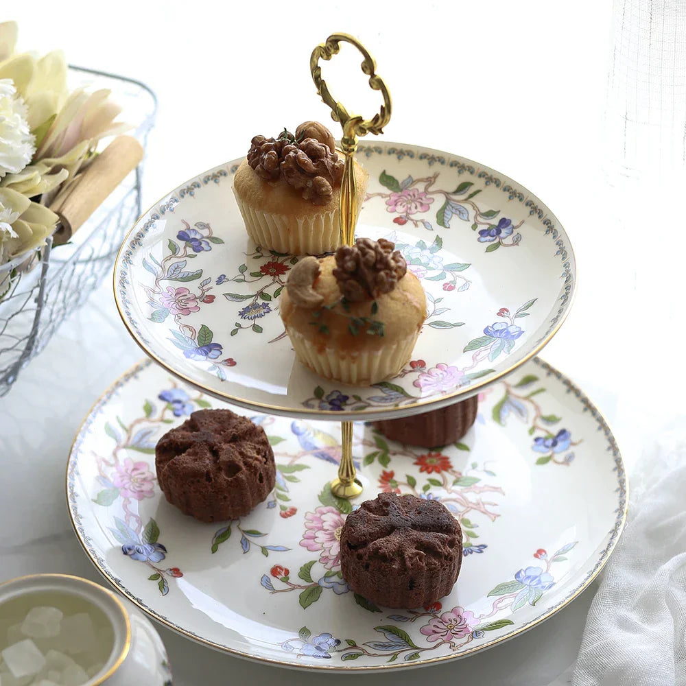 DecorBites™ Coffee & Tea Set: Cup, Saucer, Pot, Milk, Sugar, Plate, Tray, Teaware