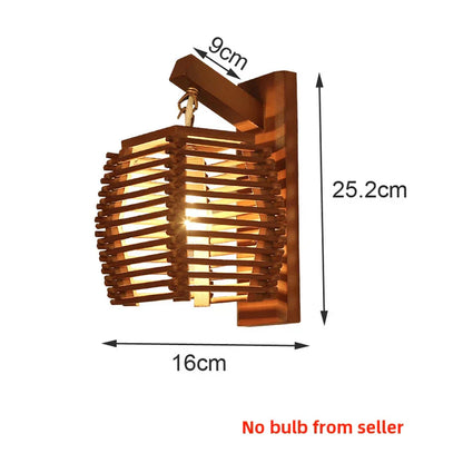 مصباح حائط من الخيزران DecorBites™ للممر أو الفندق أو المطعم أو المقهى