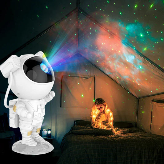 DecorBites™ Astronaut Sky Projector Nightlight: USB Bedroom Table Lamp & Home Decor
