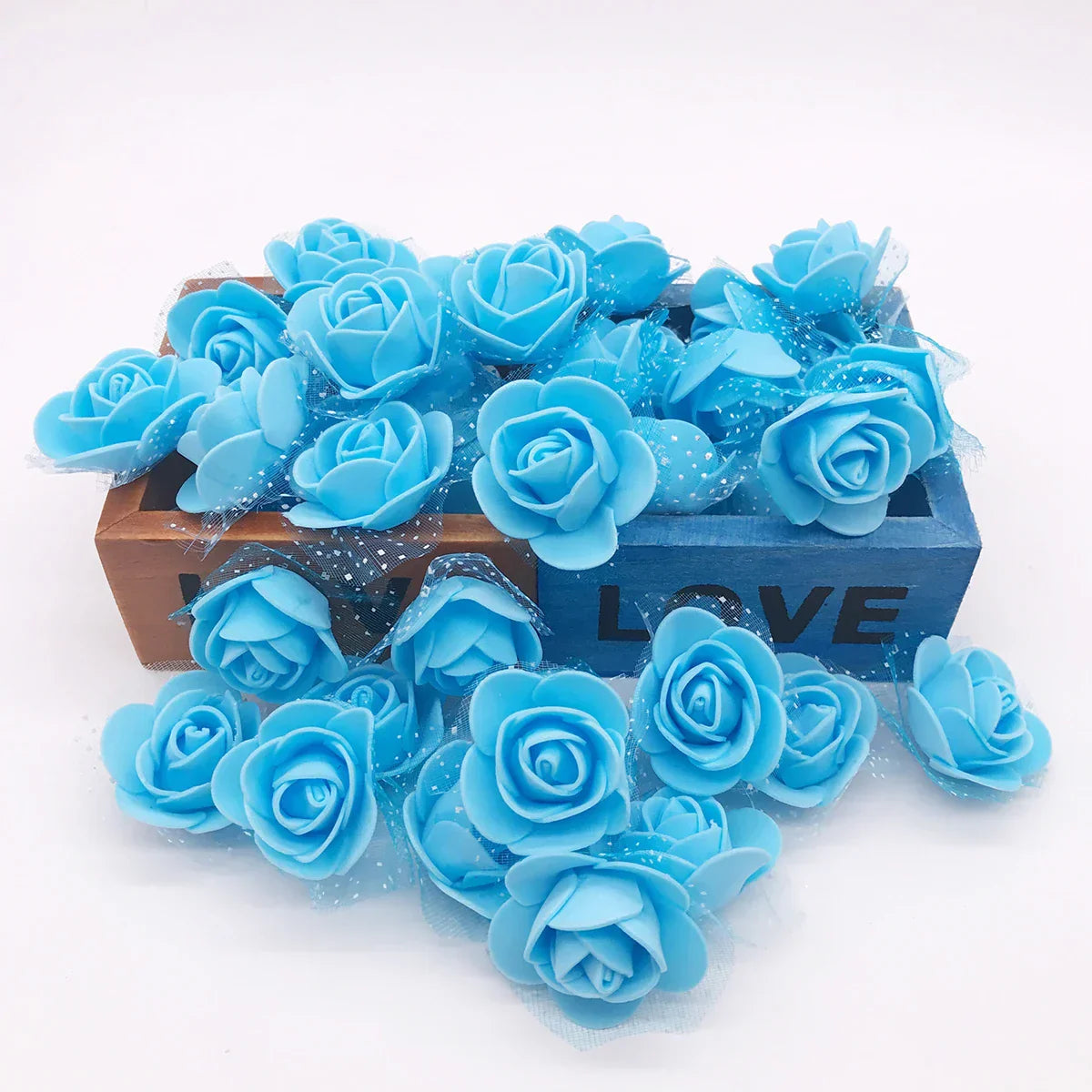 DecorBites™ Handmade Foam Rose Flower Heads | 100Pcs Wedding Craft Decoration