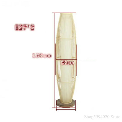 DecorBites™ Bamboo Floor Lamp: Modern Minimalist Living Room Standing Lamp