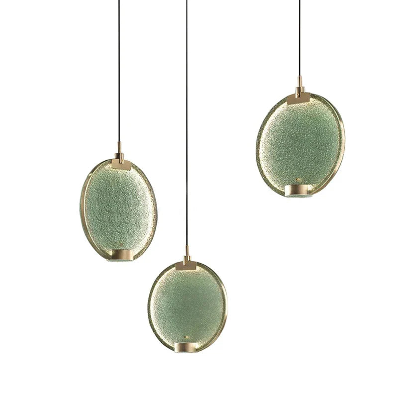 DecorBites™ Brass Pendant Light: Minimalist Glass Round Loft Lamp for Cafe & Bar