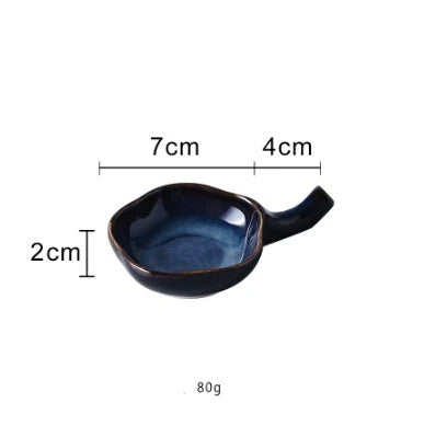 DecorBites™ Japanese Style Retro Ceramic Chopsticks Holder Sauce Dish