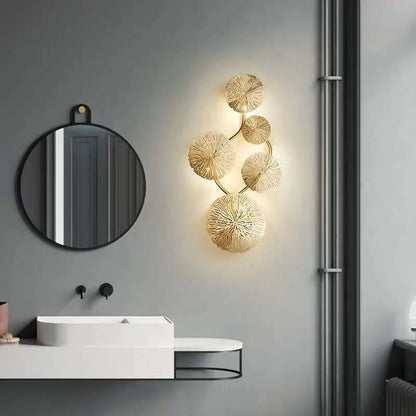 DecorBites™ Industrial Nordic Lotus Leaf Wall Sconce: Retro Loft Style for Home, Hotel, Aisle