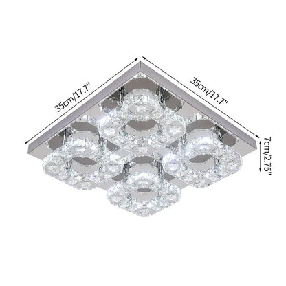 DecorBites™ Smart LED Chandelier Modern Ceiling Lamp Remote Control for Living Dining Room