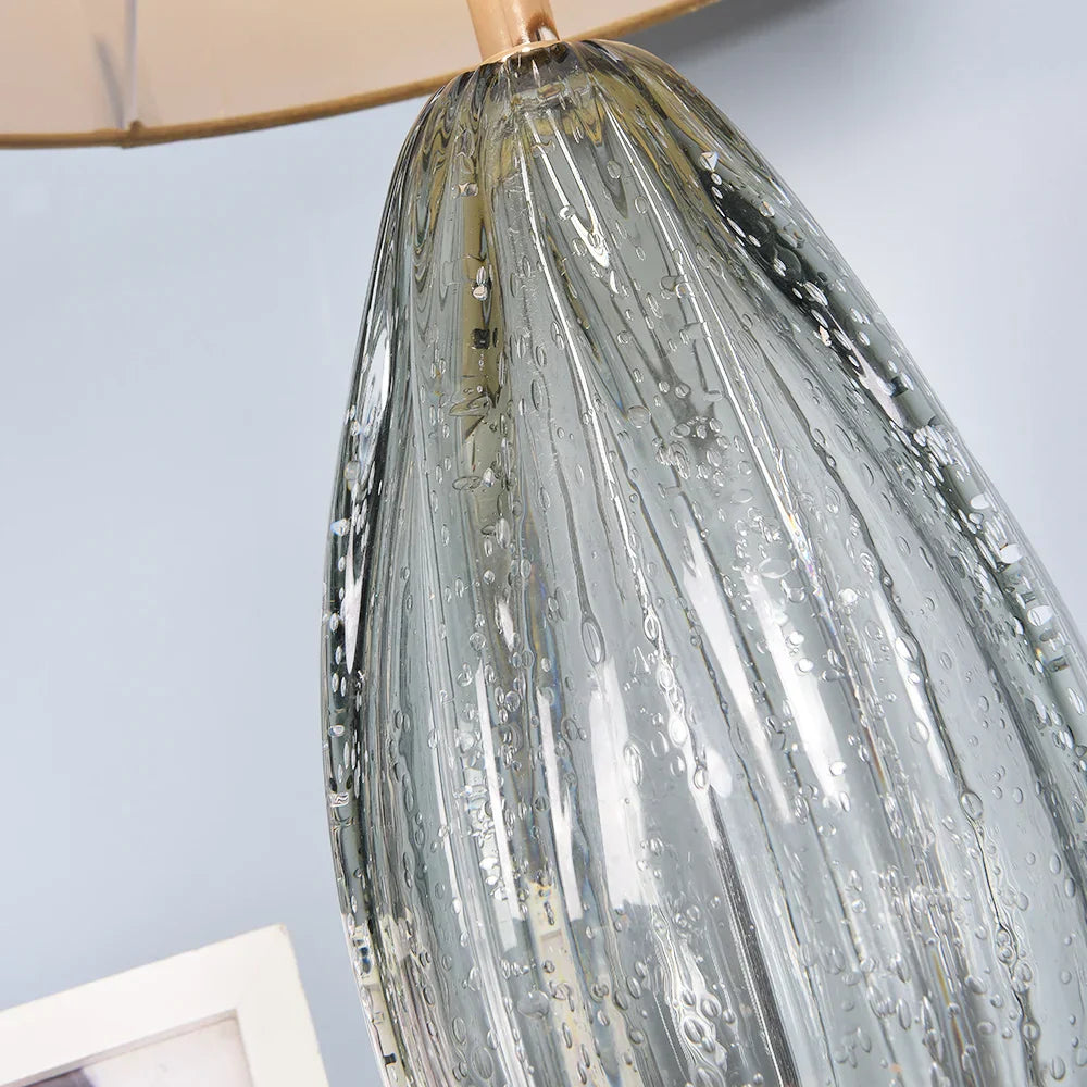 DecorBites™ Glaze Liuli Crystal Table Lamp, Large Lamp for Living Room and Bedroom