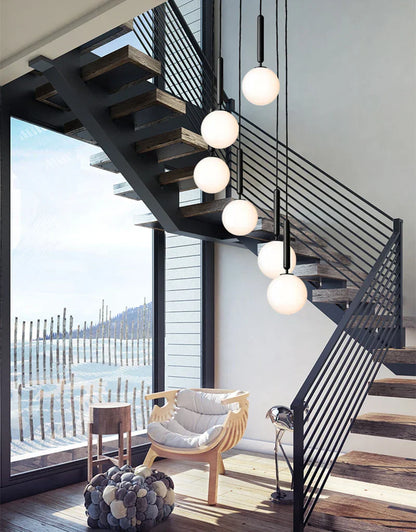 Lámpara colgante LED DecorBites™ con forma de bola de cristal para dormitorio y bar, moderna lámpara de techo colgante tipo globo.