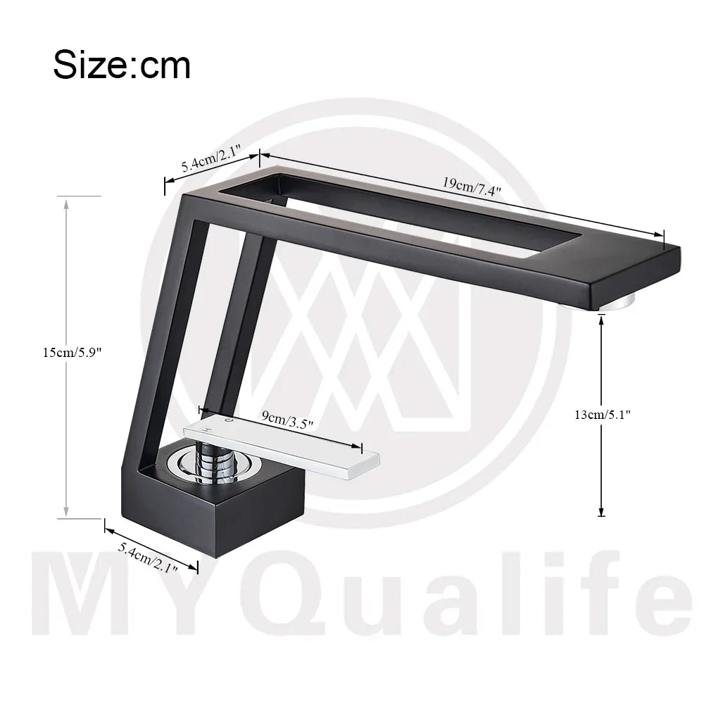 DecorBites™ Brass Basin Sink Faucet Mixer with Single Handle for Bathroom Vanity