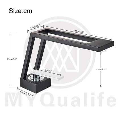 DecorBites™ Brass Basin Sink Faucet Mixer with Single Handle for Bathroom Vanity