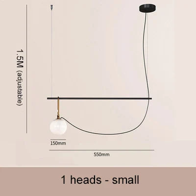 DecorBites™ Glass Ball Pendant Lights - Nordic Style Three-Head Magic Bean Lamps