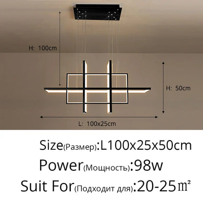 Lámpara colgante geométrica de aluminio DecorBites™ para sala de estar, dormitorio, restaurante y cocina - Luminaria de arte moderno