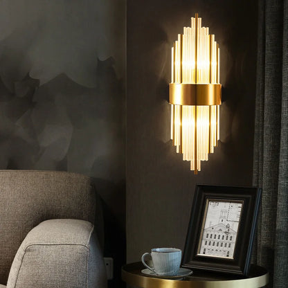 DecorBites™ Gold Black LED Wall Sconce Light for Bedroom Corridor