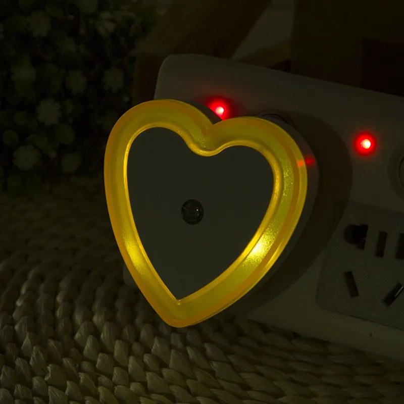 DecorBites™ Heart-Shaped LED Night Light with Wireless Sensor Control for Bedroom & Living Room
