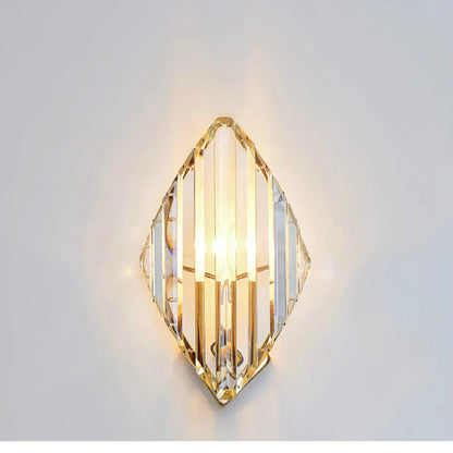 DecorBites™ Crystal Wall Lamp: Modern Sconce Light Fixture for Luxury Living Room, Bedroom, Hotel Hallway