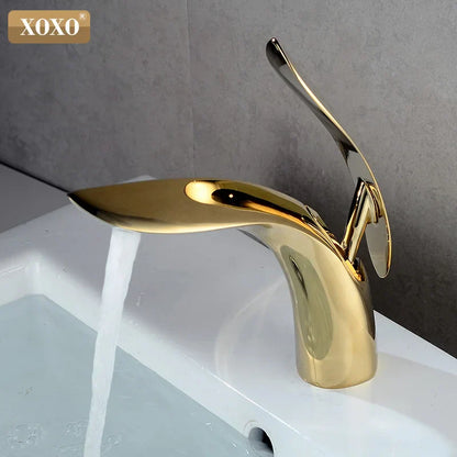 DecorBites™ Gold Single Handle Bathroom Basin Faucet Mixer Tap - 23025A-H