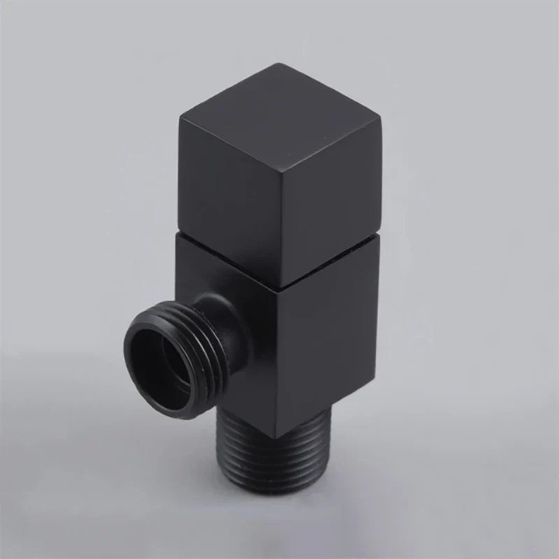 DecorBites™ Brass Black Angle Valve for Bathroom Water Control
