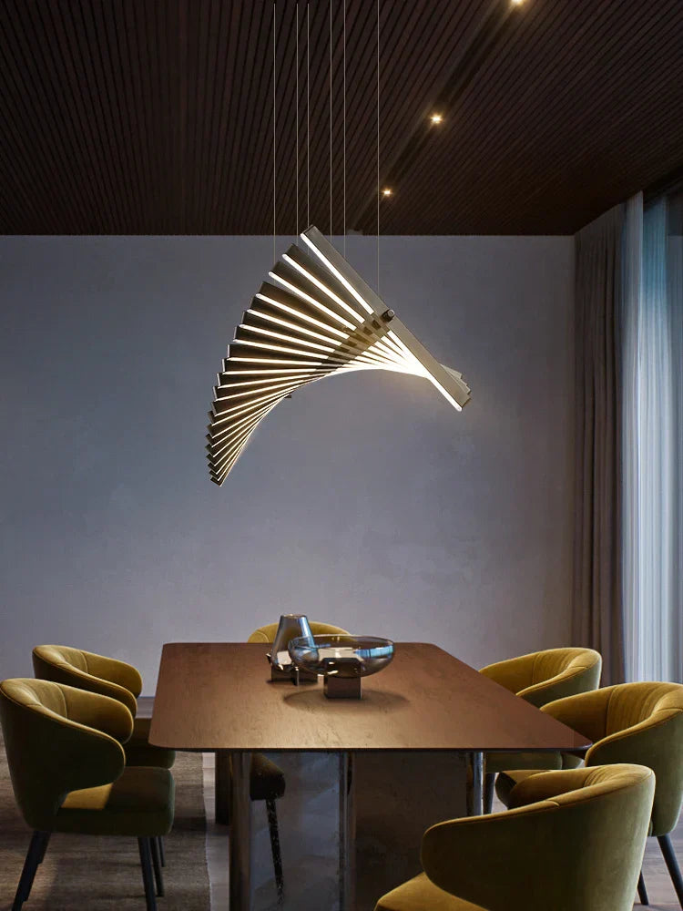 Decorbites™ Lámpara de Araña Lineal de Espina de Pez: Iluminación Nórdica Minimalista para Comedor, Oficina y Sala de Estar