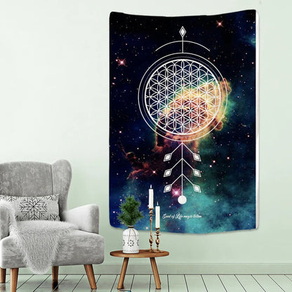 DecorBites™ Boho Mandala Tapestry Wall Hanging Beach Mat for Psychedelic Home Decor