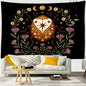 Decobites Moon Phase Mandala Flower Tapestry: Bohemian Room Decor Art