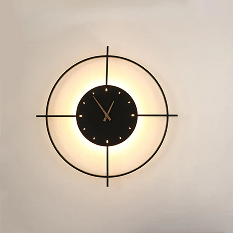 DecorBites™ Golden Clock LED Wall Lamp 11W for Home Living Room Bedroom Decor