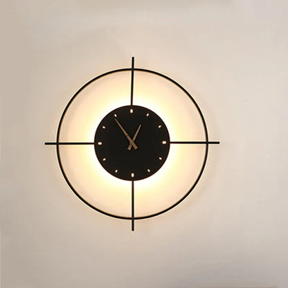 DecorBites™ Golden Clock LED Wall Lamp 11W for Home Living Room Bedroom Decor
