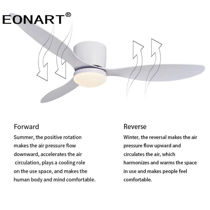 مروحة سقف ديكوربايتس™ DC مقاس 52 بوصة سوداء مع إضاءة LED وجهاز تحكم عن بعد