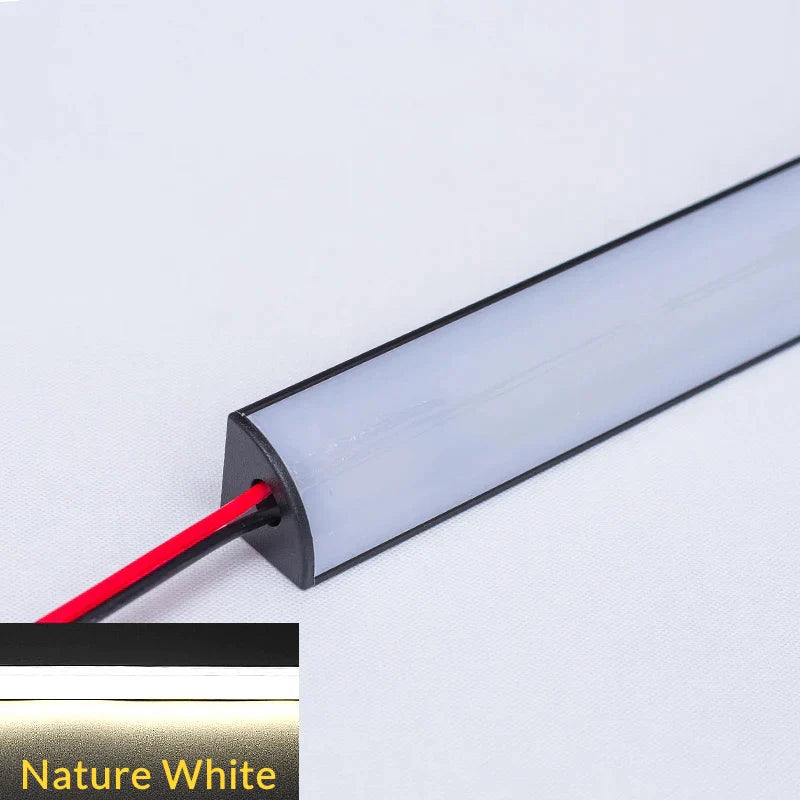 Decorbites™ LED Schwarz V-Typ Rohrenleuchte, SMD2835 Leiste mit Milchigem Abdeckung Linearprofil