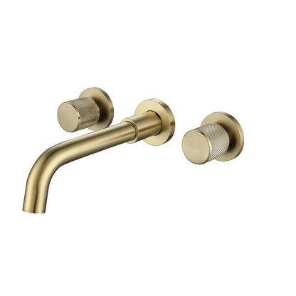 Bathroom Faucet Brushed Gold Bathroom Basin Faucet Cold And Hot Brass Sink Mixer Sink Tap Single Handle Wall Mounted Water Tap