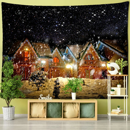 Decobites Snowy Night Series Tapestry Wall Decor