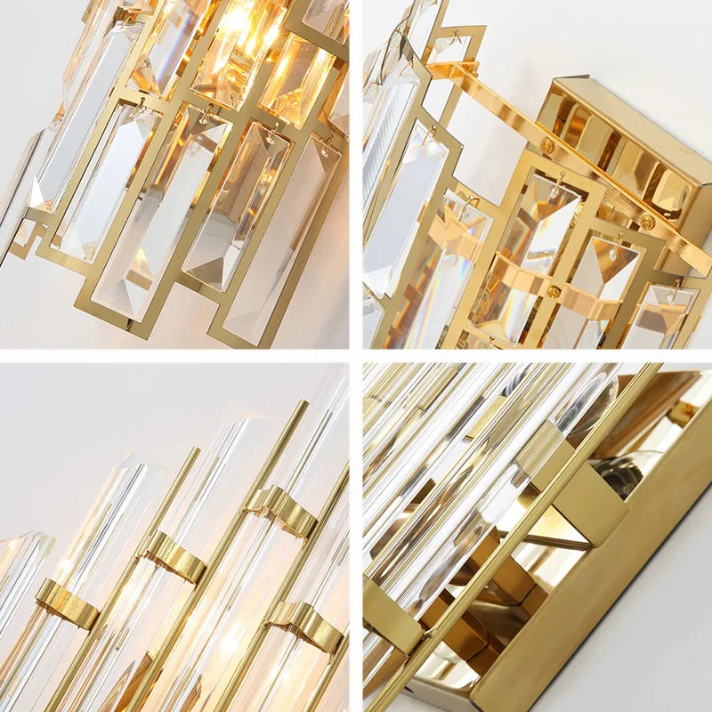 DecorBites™ Elegant Crystal Wall Lamp for Living Room, Bedroom, and Aisle Lighting